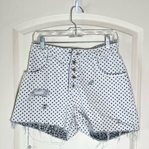 Vintage GET Button Fly reversible Jean shorts